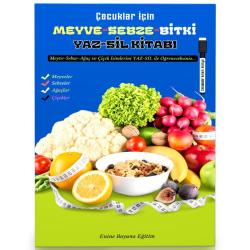 Meyve ve Sebzeleri Öğreten YAZ-SİL Kitabı