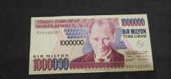 2 ÂDET 8.EMİSYON 1000 000 LİRA SERİ NUMARA. ÇİL ALTI .KOLEKSİYONLUK