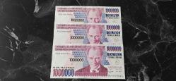 3 ADET 8. EMİSYON  1000 000 LİRA SERİ NUMARA ÇİL ALTI KOLEKSİYONLUK