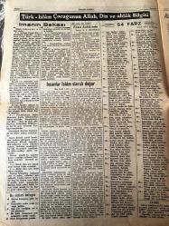 İSTANBUL HAKKA DOĞRU GERÇEK MÜSLÜMANLARIN  MECMUASI   TANRIM ULU, IRKIM YÜCE, DİNİM HAK  ÜLKÜ YURDA  EDEBİ HÜR YAŞAMAK -  SAYI :46 -15 Ocak 1948- İnsanlar İslam olarak   doğar  -Din  Tedrisatı  -  Yılbaşı  ne demektir  ?  Yazan : Esad Sezai  Sünbüllük - Çöllerde  Durulmaz   Mehmet  Akif -  İmanın Bekası   -Ezan Hakkında Yazan :  H.E HENDEKLİ -  54 Farz -  Kısassıl  Enbiya Peygamberler  Tarihi  Hazreti  Nuh Kıssası  Yazan :  Esad  Sezai Sünbüllük -   Bir  tenkide cevap yazan : Hakkı Şenkon -  Hac 'dan  dönenlerinin  anlattıkları   yazan  :  Hacı Husrev -  Hacılarımızın  çektikleri  Türk makamlarından  gördükleri  zorlukları anlatıyor - Din  Dersleri  yazan :  Ziya Şakir