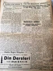 İSTANBUL HAKKA DOĞRU GERÇEK MÜSLÜMANLARIN  MECMUASI   TANRIM ULU, IRKIM YÜCE, DİNİM HAK  ÜLKÜ YURDA  EDEBİ HÜR YAŞAMAK -  SAYI :46 -15 Ocak 1948- İnsanlar İslam olarak   doğar  -Din  Tedrisatı  -  Yılbaşı  ne demektir  ?  Yazan : Esad Sezai  Sünbüllük - Çöllerde  Durulmaz   Mehmet  Akif -  İmanın Bekası   -Ezan Hakkında Yazan :  H.E HENDEKLİ -  54 Farz -  Kısassıl  Enbiya Peygamberler  Tarihi  Hazreti  Nuh Kıssası  Yazan :  Esad  Sezai Sünbüllük -   Bir  tenkide cevap yazan : Hakkı Şenkon -  Hac 'dan  dönenlerinin  anlattıkları   yazan  :  Hacı Husrev -  Hacılarımızın  çektikleri  Türk makamlarından  gördükleri  zorlukları anlatıyor - Din  Dersleri  yazan :  Ziya Şakir