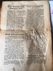 BURDUR BURDURUN SESİ  DEMOKRAT SİYASİ MEMLEKET GAZETESİ YEREL TAŞRA BASINI - 2 Nisan 1956 YIL :1 SAYI 263- Bucak Kazasında Çocuk Kütüphanesi Açıldı -  Şoförler ve müşterilere dair yazan : Ömer  Koyutürk - İlan Burdur  Defterdarlığından - İlan Marangozlar  ve Ağaç  İşleri  Derneği Reisliğinden