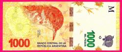 ARJANTİN Argentina 1000 Pesos P 366 (2017) New 2022 UNC (TK 12 970) ÇİL