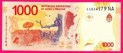 ARJANTİN Argentina 1000 Pesos P 366 (2017) New 2022 UNC (TK 12 970) ÇİL