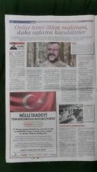 Hürriyet Pazar Gazete 24 Temmuz 2016 Unutulmayacaklar,Hande Fırat,Ece Taşpınar,Serpin Sükan,Ceyda Balaban,Ayşe Kulin,Metin Fadıllıoğlu,Bülent Arınç,Nina Agdal,Vincent Van Gogh,Taylor Swift,Hakkı Bulut,Levent Bektaş,Fetullah Gülen,Boyner Grup - Emlak Konut - Sanko Holding - LC Waikiki - Hitay - Ziylan - Demokrasi Afişi