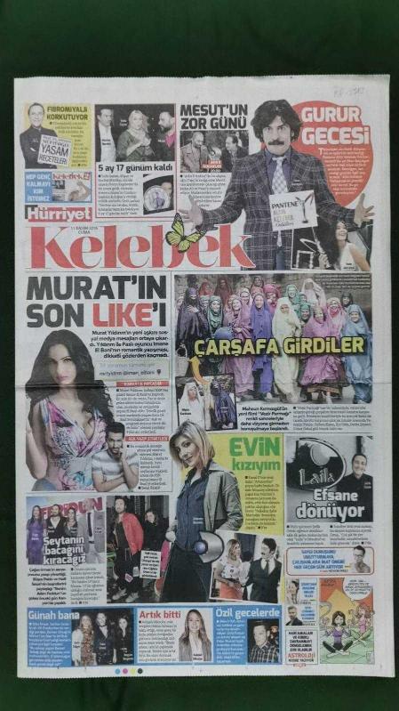 Hürriyet Kelebek Gazete 11 Kasım 2016 Şevket Çoruh Seda Sayan  