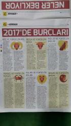 Hürriyet Kelebek 2 Gazete 2017'de Burçları Neler Bekliyor,Astroloji'nin Tarihçesi,Astroloji Fal Mıdır ?,2017'ye Kısa Bir Bakış,Yıldızlar Fısıldayacak Astrologlar Anlatacak,Astrofun Fest'in Yıldızları,Astroloji Sayesinde Neler Öğrendik,Yüzyıllardır İnsanlığın İlgi Odağı:Astroloji