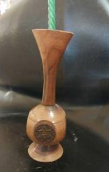 AHŞAP MUMLUK, ŞAMDAN, MUSEVİ YAHUDİ SEMBOLLER İLE SÜSLENMİŞ AHŞAP MUMLUK.