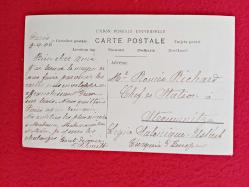 Yabancı Fransız Kadın Kartpostal - 9 Nisan 1906 - Fransızca El Yazılı
