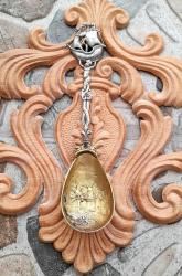 Antika büyük gümüş kaşık 800 ayar