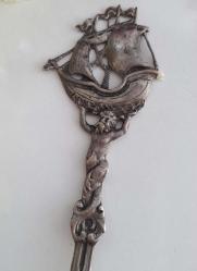 Antika büyük gümüş kaşık 800 ayar