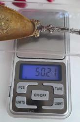 Antika büyük gümüş kaşık 800 ayar