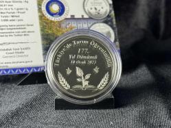 DARPHANE Ankara Üniversitesi Ziraat Fakültesi 90.Yıl  Gümüş Hatıra Para Çil