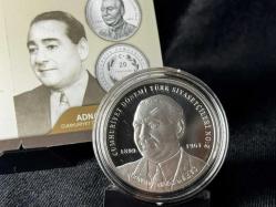 DARPHANE Adnan Menderes - Cumhuriyet Dönemi Türk Siyasetçileri No:2 Gümüş Hatıra Para Çil