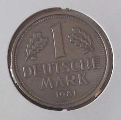 1981 ALMANYA 1 MARK ORİJİNAL MADENİ PARASI M2A3R4 NADİR