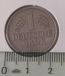 1981 ALMANYA 1 MARK ORİJİNAL MADENİ PARASI M2A3R4 NADİR