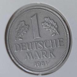 1981 ALMANYA 1 MARK ORİJİNAL MADENİ PARASI M2A3R4 NADİR