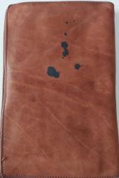 1856 OSMANLI DÖNEMİ KUZU DERİSİ EL YAPIMI BÜYÜK BOY CÜZDAN ÇOK ÇOK NADİR