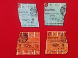 Maç Biletleri - 1980'li Yıllar - 4 Adet - Galatasaray, Fenerbahçe, Beşiktaş, Efes Pilsen, Eczacıbaşı, Karşıyaka ... - Basketbol