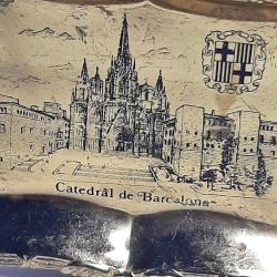 Vintage Minik Dekoratif Tepsi, Retro Tepsi, İspanya Barcelona Resimli