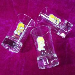 VINTAGE SIMPSONS 3 ADET CAM SHOT BARDAK