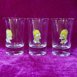 VINTAGE SIMPSONS 3 ADET CAM SHOT BARDAK