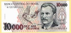 BREZİLYA Brazil, 10000 (10,000) cruzeiros, ND (1993), P-233c, UNC (TK 15 172) ÇİL