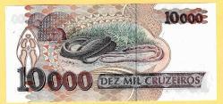 BREZİLYA Brazil, 10000 (10,000) cruzeiros, ND (1993), P-233c, UNC (TK 15 172) ÇİL