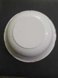 DEKORLUK KIRMIZI HOROZ İBİĞİ ÇUKUR ÇİNKO EMAYE YEMEK TABAĞI 18 CM