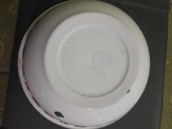 DAMGALI ÇİÇEKLİ NADİR ÇUKUR ÇİNKO EMAYE YEMEK TABAĞI 24 CM ATIKLI