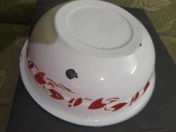 DAMGALI ÇİÇEKLİ NADİR ÇUKUR ÇİNKO EMAYE YEMEK TABAĞI 24 CM ATIKLI