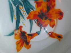 DAMGALI ÇİÇEKLİ NADİR ÇUKUR ÇİNKO EMAYE YEMEK TABAĞI 24 CM ATIKLI