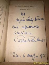VİRGİNİA 1880 - Carla Porta Musa - Yazarından orijinal  İtalyanca ıslak imzalı,okuyucunun adına Como’da imzalanmış, 6 Maggio 1955 tarihli-Arnoldo Mondadori Editore - İtalyanca Kitap, 1. İLK BASIM