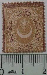 1868 AYYILDIZLI (DULOZ) TAKSE PULLARI III.TİP ÇERÇEVE VE SÜRŞARJLI KAHVERENGİ İSFİLA NOSU 61 OLAN ŞARNİYERLİ PULDUR 2024 ŞARNİYERLİ KATALOK DEĞERİ;2.000.00TL CCC1R2 ÇOK NADİR