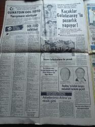 Günaydın Gazetesi 5 Eylül 1982- Kaçaklar Galatasaray'la Pazarlık Yapıyor - Beşiktaş'ta Koltuk Kavgası - Süleyman Seba - Mustafa Topaloğlu - Ermeni Teröristlerce Öldürülen Askeri Ataşemiz Albay Atilla Altıkat - Farah Pehlevi De Yunanlı Bir Armatöre Gitti - Bugün Sokağa Çıkmanın Cezası 6 Ay Hapis