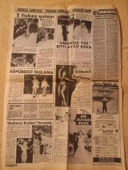Şey Haftalık Magazin ve Siyasi Aktüalite Gazetesi önlü arkalı 2 sayfa Antalya Film Festivali Amansız Yol Kadir İnanır-Hülya Işıl-Uğur Böcekleri-Seda Sayan-Serpil Benay-Büro işçiliğininden turizm e Bahattin Yılmaz-Acapulco Tatil Köyü Ünal Çağıner-Acarsoy Ev Aletleri reklamı 36*56cm