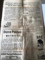 DÜZCE  DÜZCE POSTASI  GAZETESİ   İNSAN HAKLARI DAVAMIZDIR  YEREL  TAŞRA BASINI -   13  KASIM 1964  Yıl :14 SAYI :2774- Emniyet  araştırma ekibi amirleri  Şahap Acaröz  olduğu  halde bir tabanca 4 bıçak müsadere - Mevlana 'yı  Anma Töreni - Açık Teşekkür   Necati  Öztürk - Lig Maçlarına Devam Ediyor -  Türkiye Zirai  Donatım Kurumu  Düzce AJANSI  Dün Törenle Fiilen Hizmete Açıldı - İzmir de  bir seyyar satıcı  başı bıçakla kesilerek   öldürüldü - Figani (1814 -1895)   Figani den  şiirler - Düşünceler ve sohbetler  Epiktetos  - Dans Öncüleri 50. Yıl Dönümlerini  Yeni  Bir Eserle Kutladılar - Coca-cola  Fabrikasını Türkiye de Hakiki  Amerikan İçkisi İmal Edecek -  Avrupa En Ünlü Takımlarından  Tottenham Türkiye  Geliyor -
