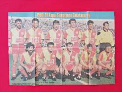 Fotospor Poster: Galatasaray Futbol Takımı, 1990/1991 Kadrosu - Dev Boy