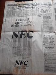 Sabah Gazetesi - 28 Mart 1986 - Semra Özal Türk Kalp Vakfı Üyesi Oldu - Simoviç Derwall Büyük Hoca Ama İviç Olsa Daha İyiydi - Boksör Eyüp Can Altın Madalya Kazandı - Simtel Milli Takım'a 9 Tekvandocu Verdi - Türkiye Vücut Geliştirme Şampiyonluğunu Tülay Bappert Kazandı - Kocasının Sevdiği Kadın Erkek Çıktı - Turgut Özal'ın 600 Milyonluk Arabasına Küfreden Genç Hapse atıldı