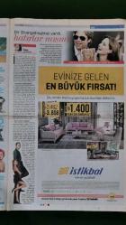 Hürriyet Pazar Gazete 25 Eylül 2016 Ablan Küpünü Doldurdu Bebeğim,Kerimcan Durmaz,Songül Öden,Ayşe Arman,Cem Adrian,Brad Pitt,Angelina Jolie,Yarbay Mehmet Alkan,Manrily Monroe,Aziz Yıldırım,Lube Ayar,Tuba Büyüküstün,Kıvanç Tatlıtuğ,Sıla Çakır,Gülben Ergen,Hadise,Demet Akalın,Miss Turkey Kampı,Rihanna,Mix Festival Reklamı