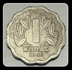 1942 - 1 KURUŞ (TCM942) ÇÇT+ “PAPATYA”