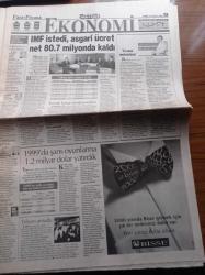 Hürriyet Gazetesi - 31 Aralık 1999 - Dünya Milenyuma Giriyor - İbrahim Tatlıses - Esra Balamir - Elvir Boliç - Fenerbahçe Başkanı Aziz Yıldırım Ben Aday Değilim - Hakan Şükür - Raşit Çetiner Ümit Milli Futbol Takım'ı Anlattı - Yaşar Nuri Öztürk'le Ramazan - Binyılın Adamı Azrail - Osmanlı'da Kadın Tartışması Yazı Dizisi - Hacı Sabancı