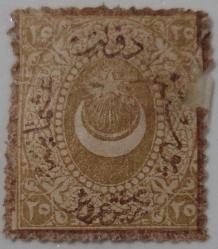 1868 AYYILDIZLI (DULOZ) TAKSE PULLARI III.TİP ÇERÇEVE VE SÜRŞARJLI KAHVERENGİ İSFİLA NOSU 61 OLAN YIKANMIŞ PULDUR 2024 KATALOK DEĞERİ;2.000.00TL TT2AA1 ÇOK NADİR