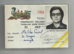 1984 TCDD FENERBAHÇE DİNLENME TESİSLERİ GİRİŞ KARTI...