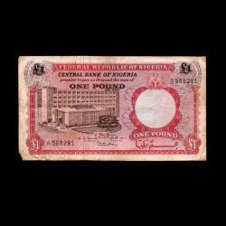NİJERYA (1967) - 1 Pound (Temiz 6,0/10) 