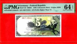 ALMANYA GERMANY 5 Deutsche Mark 1948 p13i UNC PMG 64 EPQ (TK11 986) ÇİL