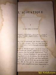 L'Acoustique ou Les Phenomenes Du Son - Rodolphe Radau - Librairie De L. Hachette - Fransızca Kitap (Akustik veya Ses Olayları) Hafif Yıpranma ve Lekeler Mevcut