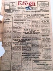 ZONGULDAK ŞİRİN EREĞLİ GAZETESİ  YEREL TAŞRA BASINI - 21 Mart  1962  Sayı :1161 - Ereğli  Demir  ve Çelik  Fabrikaları  T.A.Ş  Umum Müdürü Cevat  Süberk 'in  Tesisi Müdürlüğüne  Ziyaretleri  -  İlçemizin Ehemmiyeti  Davaları -   Filyosta yapılacak   yeni tesisler  -  AKİ 'nin EK ne  geçerek  bölge haline  gelmesi  tasvip  ediyor musunuz ?- Kandilli -  Ereğli Kısa Yolu  Arıza Olan Yolun AKİ   ce  şimdi  yaptırılamayacağı   ifade  ediliyor -  Türkiye  İle İsrail Arasında  Yeni  Turistik  Faaliyetleri -  Bir Garip  Kuşak  M. Özgür -  Edebiyatımızın Gelişmesi  Hakkında - TKİ  Umum Müdürü -- Cevat  Süberkin  Ziyareti  ---- Yeni  Bir  Golf  Antrenman  Malzemesi  -