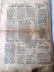 ESKİŞEHİR FAZİLET GAZETESİ YEREL  TAŞRA BASINI - 1 Şubat 1956 YIL :2 SAYI :18- Yunus Mevlana Komünistler Ve Toprak Mecmuası  Yazan : Fazlıoğlu   Cemal  Oğuz  Öcal - - Arzu  ve İsteğim  - Bir İngiliz Profesörü  ile İslamiyet  Hakkında Hasbühal  -Çöller   Ve Göller   Ahmet  Cezar  Arvası - Kur 'an  ve Dünya  Zübeyr  Yusuf  KOÇALİOĞLU - Fazilet  :  Ahmet  Cavit  Batu -  Çok Değil Azdır  : Kadircan  Kaflı - Son Nedamet  : Selahattin  Daloğlu -
