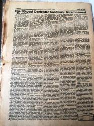 İZMİR EGE' DE  YARIN GAZETESİ YEREL TAŞRA BASINI - 13 MART 1959  YIL :1 SAYI :11 -Cemal Abdülnasırın  Radyo Konuşması - Yeni  Vergileri  Protesto  Eden  6.000 Hintli  Tevkif Edildi - Muhalefette  Sonbahar - New york  'ta   Talebelere  Dayak Cezası  Verilebilecek -Ege  Bölgesi  Denizciler Sendikası  Nizamnamesi -